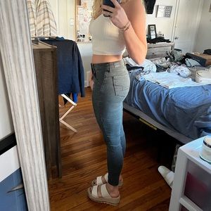 AEO super stretch green jegging